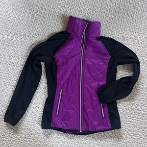 Purple & Black Women's Lightweight Quilted Jacket